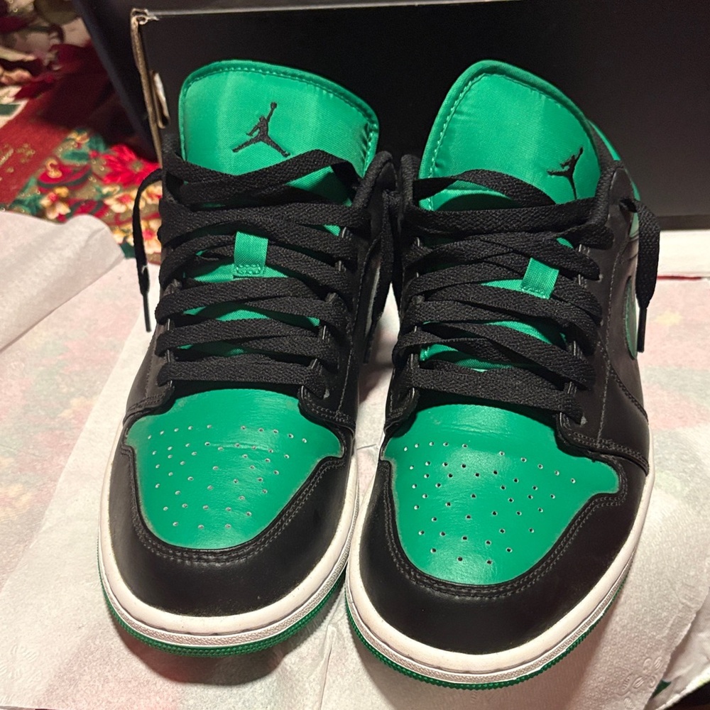 Jordan Green and Black Sneakers